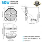 LED Stadium Lights 350W 49000LM with AC120-277V for Sports Fields (5)