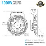 1000W LED Stadium Lights IP65 5000K 130,000Lm with 100-277VAC (4)