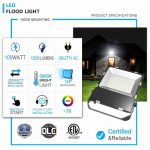 100W Flood Lights Outdoor 5000K Daylight White Lighting for Playground Yard (2)