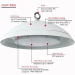 100W High Bay UFO Led Lights Equale To 450 Wats MHHPS With White Housing (6)