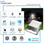 150W Flood Light Fixtures 5000K 18000LM IP65 With UL Driver (3)