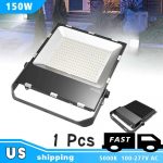 150W Led Flood Lighting 5000K Black Color For Garden Garage Lighting (1)