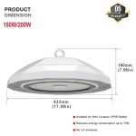 150W UFO High Bay LED Lighting Fixtures 5000K (8)