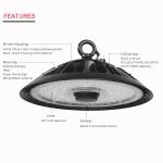 150W UFO High Bay LED Lights ETL DLC Certification Hook Mount (11)