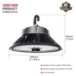 150W UFO highbay lights 150LMW 5000K 200-480VAC with Hook Mouting (2)