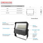 200W Led Flood Light Outdoor 30,000LM 5000K With U Bracket Mounting (8)