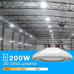 200w UFO Led Lamp 30,000lm with Sosen 0-10V Dimmable Driver (12)