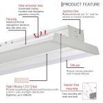 225W Led Linear Lighting Fixture 4FT 5000K 31500LM 100-277VAC (12)