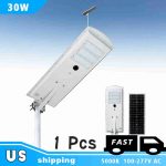 30W LED Solar Street Light 5000K for streets parking lots long driveways (7)