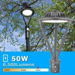 50W Led Post Top Fixtures 130LMW 100-277VAC With Photocell (3)