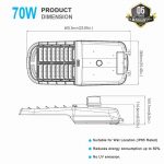70W LED Pole Lighting 5000K 9300lm IP67 with 5 years warranty (8)
