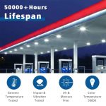 Canopy lights 90W 5000K 130lmw 120-277VAC with DLC listed (7)