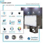 Flood LED 70W 5000K 8,900Lm with AC120-277V for Ground (3)