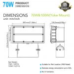 Flood LED 70W 5000K 8,900Lm with AC120-277V for Ground (4)