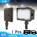 Flood LED Light 27W IP65 5000K 3600Lm with AC120-277V for Ground (1)