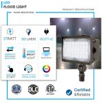 Flood LED Light 27W IP65 5000K 3600Lm with AC120-277V for Ground (2)