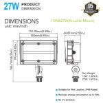 Flood LED Light 27W IP65 5000K 3600Lm with AC120-277V for Ground (3)