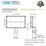 Flood LED Lights Outdoor 135W 5000K 18,000Lm with AC120-277V (4)