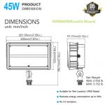 Flood Light Fixtures 45W IP65 5000K 5,650Lm with AC120-277V (3)