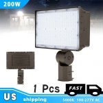 Flood Light LED 200W 26,500Lm 5000K with AC120-277V Trunnion Bracket (2)