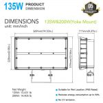 Flood Light LED Chip 135W 5000K with AC120-277V 18,000Lm (3)