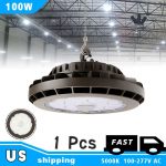 High bay UFO led lights 100W 14000lm 5000K with AC347-480V (1)