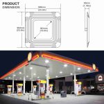 LED Canopy Lights Gas Station 150W 5000K 19,000Lm with 100-277VAC (9)