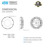 LED Canopy fixture 45W 5000lm 120-277VAC with UL DLC listed (3)