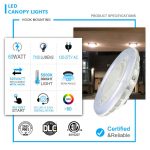 LED Canopy light fixture 60W 7100lm replacement 175W metal (2)