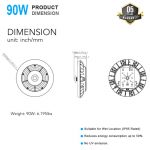 LED Canopy lighting 90W 11600lm 5000K with motion sensor (1)