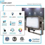 LED Flood Lights Outdoor 27W IP65 5000K with AC120-277V 3,600Lm (14)