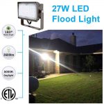 LED Flood Lights Outdoor 27W IP65 5000K with AC120-277V 3,600Lm (4)