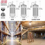 LED High Bay Temporary Lights 80W 5000K with 10,400Lm 100-277VAC (15)