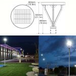 LED Post Light Solar 25W IP65 5000K with 3,000Lm for Courtyard lighting (17)
