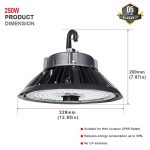 LED UFO 250Watt Black Shape 5000K with 200-480VAC (4)