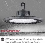 LED Ufo Light Bulb 150W IP65 5000K 19,500Lm 100-277VAC with Hook installation (13)