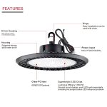 LED Ufo Light Bulb 150W IP65 5000K 19,500Lm 100-277VAC with Hook installation (6)