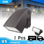 LED Wall Pack Lighting 30W IP65 5000K 3,900Lm with ETL DLC Listed 100-277Vac (1)