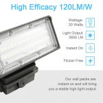 LED Wall Pack Lighting 30W IP65 5000K 3,900Lm with ETL DLC Listed 100-277Vac (3)