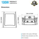 LED Wall Packs Outside Lighting 100W IP65 5000K 12,000LM with Brown Finish (8)