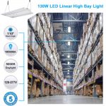 Linear High Bay 130W 5000K 18,500Lm with 120-277VAC for Supermarket (2)