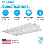 Linear High Bay Fixture 130W 5000K with 18,500Lm 120-277VAC for Supermarket (10)