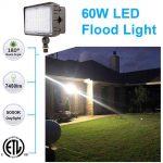 Outdoor Flood Light 60W 5000K 7,450Lm With AC120-277V Trunnion Bracket (7)