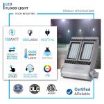 Outdoor Flood Light Fixtures 150W IP67 5000K 19,500LM EMC ETL Listed (28)
