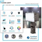 Outdoor Flood Light Fixtures 70W 5000K 8,900Lm with AC120-277V (2)