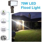 Outdoor Flood Light Fixtures 70W 5000K 8,900Lm with AC120-277V (6)