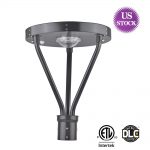 Solar LED Post Top Light 25W IP65 5000K with 3,000Lm Black Finish (10)