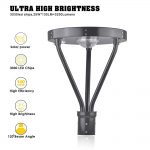 Solar LED Post Top Light 25W IP65 5000K with 3,000Lm Black Finish (12)