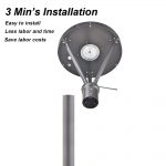 Solar LED Post Top Light 25W IP65 5000K with 3,000Lm Black Finish (13)