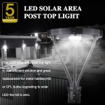 Solar LED Post Top Light 25W IP65 5000K with 3,000Lm Black Finish (15)